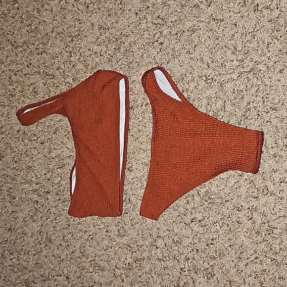 Ribbed Bikini Set One Shoulder Top - Picture 6 of 8